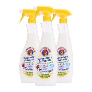 [3瓶]意大利进口公鸡头domol 大公鸡管家油污清洗剂去油污厨房清洁抽油烟机清洗油烟净去油渍强力 柠檬香600ml