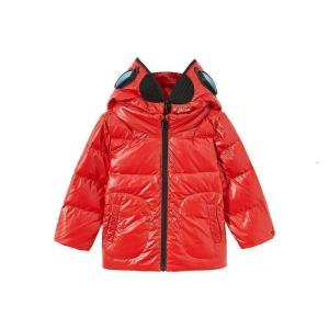 [2件2折价:83]米喜迪mecity童装冬新款蜘蛛侠男童女童眼镜可脱卸帽羽绒服