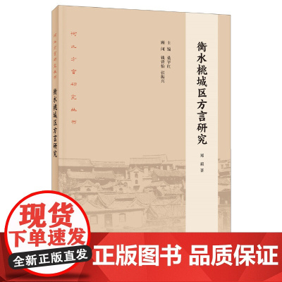 []衡水桃城区方言研究河北方言研究丛书平装 郑莉著 桑宇红主编 钱曾怡张振兴顾问 描写方言面貌传 正版书籍