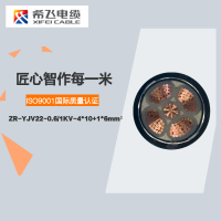 希飞牌 ZR-YJV22-0.6/1KV-4*10+1*6mm² 阻燃铜芯低压铠装电缆 元/米 联系客服 定制商品