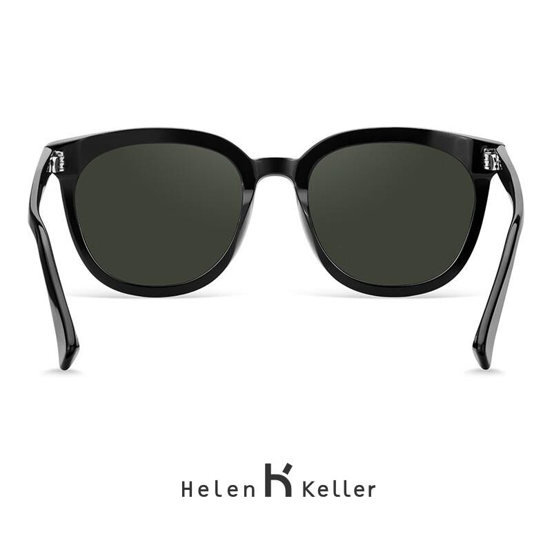 海伦凯勒(HELEN KELLER)女士个性偏光太阳镜时尚潮墨镜女开车司机镜太阳镜 H8808黑灰色-N30