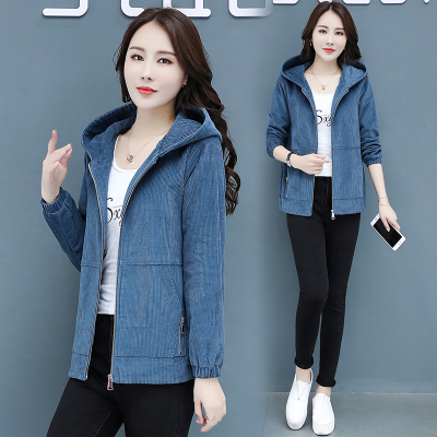 班俏BANQIAO灯芯绒外套女秋冬百搭2020新款潮秋季上衣中年妈妈秋装洋气短外套