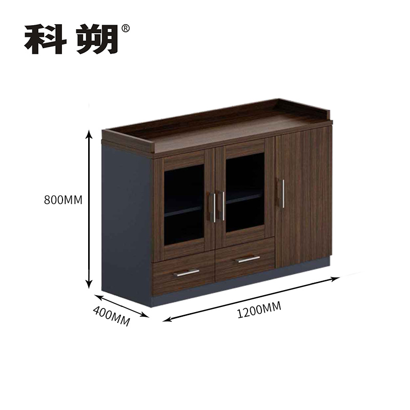 科朔 文件柜茶水柜两门柜资料柜木质办公室茶水柜KS-1208JC