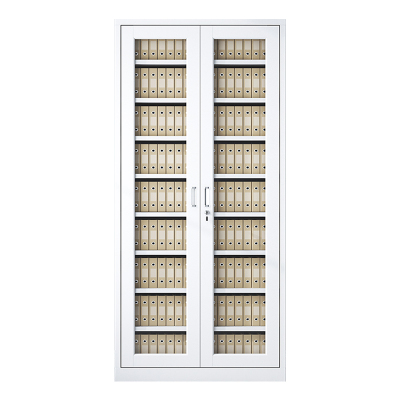 风雷动凭证柜会计收纳柜财务档案柜资料柜加厚文件柜办公室带锁铁皮柜通玻柜九层