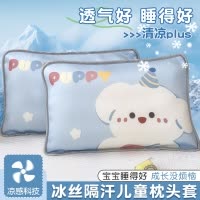 2026新款儿童冰丝枕头套单只夏季幼儿园宝宝专用凉枕套凉席枕芯罩