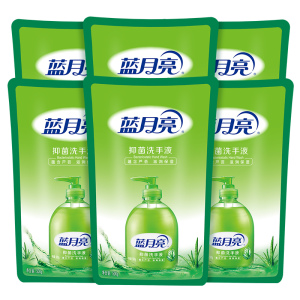 蓝月亮 芦荟抑菌洗手液500g*6袋套装 芦荟清香 高效抑菌滋润养护娇嫩双手全家适用 袋装补充更实惠