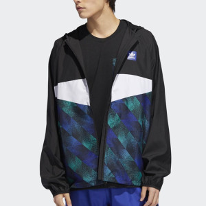 Adidas阿迪达斯三叶草男款上衣 2019夏季新品运动服时尚休闲防风舒适耐磨梭织夹克 DU8380 D