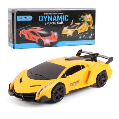 抖音同款0-6岁儿童电动汽车灯光音乐跳舞旋转万向警车特技变形男孩女孩早教益智玩具遥控汽车模型生日礼物