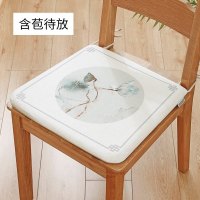 美帮汇实木椅子餐椅坐垫凳子垫子家用新中式木凳记忆棉马蹄形椅垫可拆洗