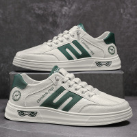 2026夏季新款一脚蹬运动轻便百搭小白鞋男士休闲平底皮面街头潮鞋