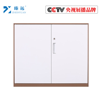 臻远文件柜办公柜钢制铁皮柜资料档案储物柜拆装窄边柜咖白色加厚款 760对开铁柜