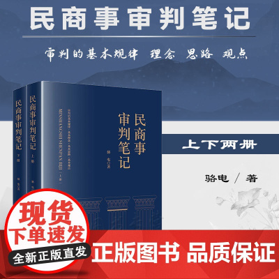 正版 民商事审判笔记(上下册)骆电 著 法律出版社 9787519774035