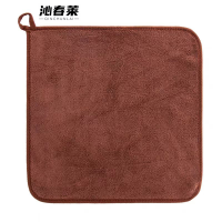 沁春莱加厚珊瑚绒抹布(咖啡色)30*40cm/条