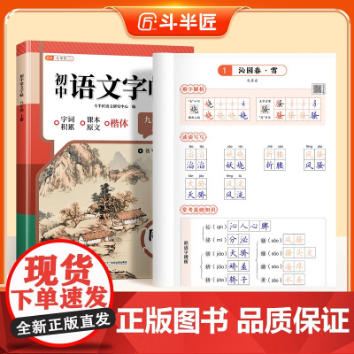 2025新版九年级上册语文字帖初中生专用练字帖人教版9上楷书临摹硬笔书法本初三正楷钢笔字练字描红本初中同步语文课本写字课