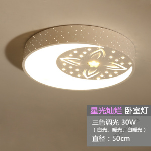 苏宁放心购 卧室灯温馨浪漫创意花形吸顶灯简约现代节能 儿童房led圆形阳台灯