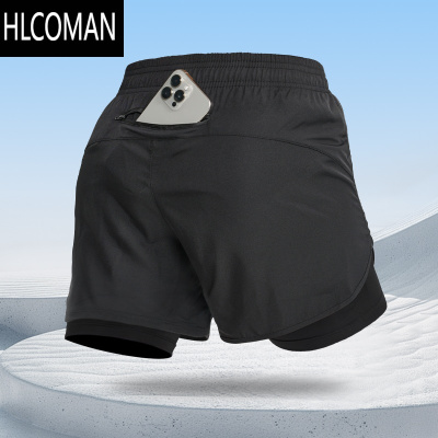 HLCOMAN运动短裤男夏跑步健身训练深蹲三分裤速干夏季假田径跑步短裤