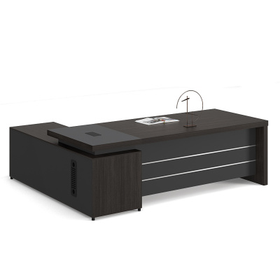 臻远 ZY-B-2420办公桌老板桌主管经理桌板式大班台 2.4米副柜可左右互换