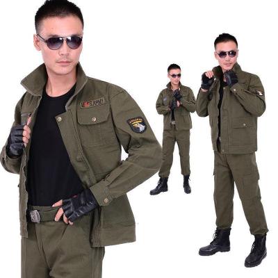 春秋纯色棉布料工作服套装男女上衣裤子纯色棉劳保服电焊汽修厂服莎丞