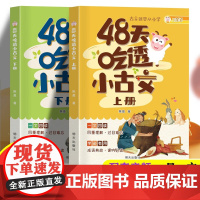 [全套2本]48天吃透小古文 上下册彩图注音版 课外书阅读训练文言文古诗文启蒙一二三四五六年级同步语文学习资料