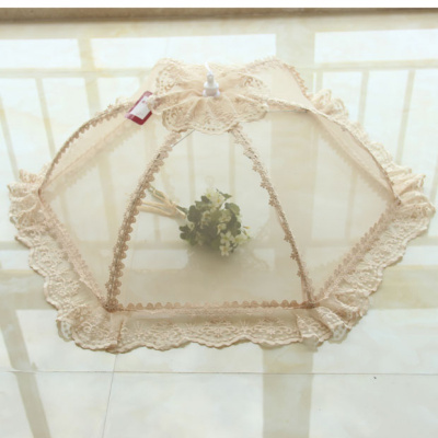 大号可折叠饭菜罩食物罩菜罩防蝇罩米魁餐桌罩蕾丝菜伞1608规格50