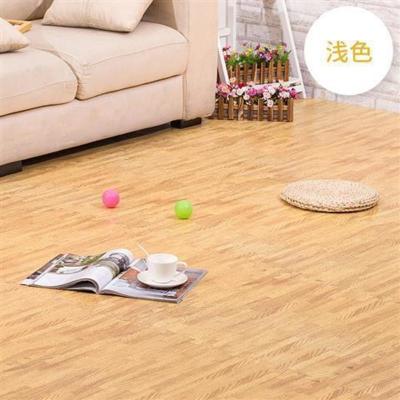 木纹泡沫地垫拼接儿童拼图爬行垫卡通爬爬垫卧室榻榻米家用地板垫浅木纹30*30*1.0cm8片价送边条