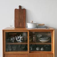 森美人北欧实木餐边柜餐厅碗柜白橡樱桃木客厅茶水柜边柜储物展示柜