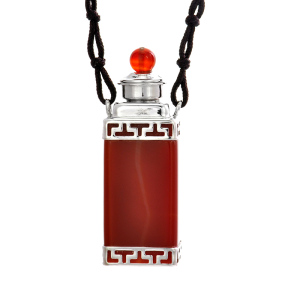 梦克拉 Mkela S925银红玛瑙智慧章吊坠 悦彩 可佩戴的香水瓶吊坠 红玛瑙 女士 吊坠 玛瑙 红色