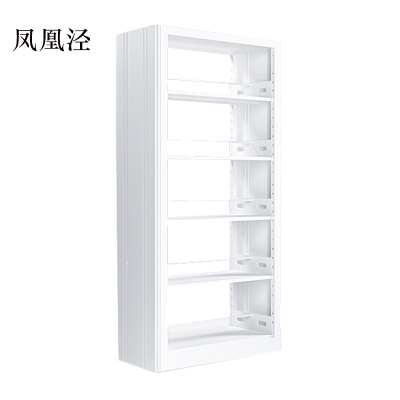 凤凰泾图书馆书架阅览室货架资料档案架钢制书架双面五层主架