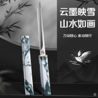 云墨水果刀家用车载小刀锋利高硬度蒙古餐刀随身便携刀具7163