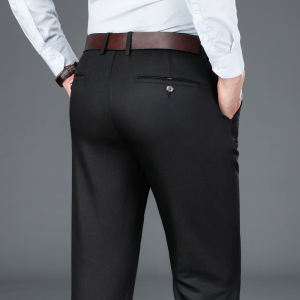老爷车(laoyeche)秋冬季款裤子男新款男士商务休闲裤 男修身男士西裤韩版弹力黑色男装长裤子男裤休闲裤男士