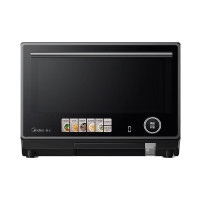 美的寻味系列微蒸烤炸一体机 家用微波炉 4大清洁模式 不锈钢腔体 触控彩屏 PG2333W