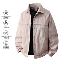 春秋新款休闲百搭夹克男潮流时尚翻领情侣外套宽松工装潮牌外套男