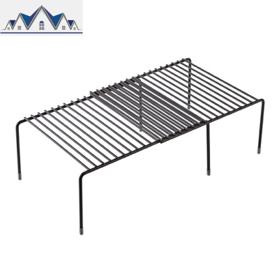 可伸缩铁艺厨房置物架下水橱柜简易碗碟架厨具收纳架调味品架子 三维工匠