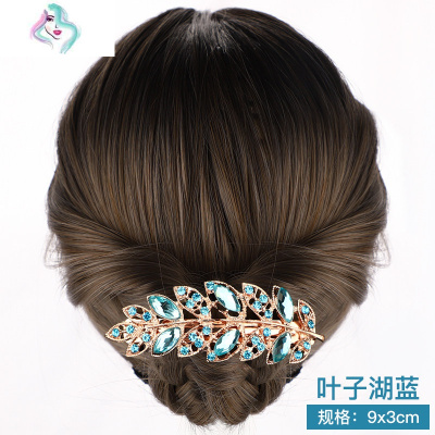 发夹后脑勺盘头发卡成年女韩国ins水钻头发夹子头饰妈妈卡子发饰你那么美D11花朵白色