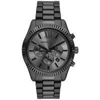 Michael Kors 男士黑离子镀层不锈钢计时防水mm商务运动腕表