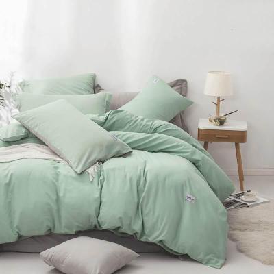 家柏饰(CORATED)家纺水洗棉四件套全棉全棉北欧简约套件茵梦湖水蓝Y