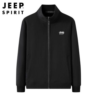 JEEP SPIRIT春秋卫衣男士运动开衫外套百搭宽松休闲衣