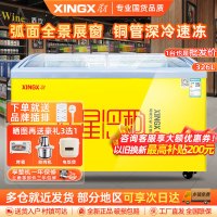 星星(XINGX)SD/SC-326SY展示柜商用冰柜246升 单温转换玻璃门卧式冷柜平岛柜 超市便利店速冻雪柜