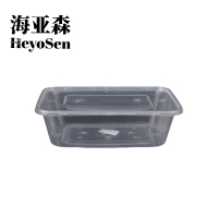 海亚森 M6014 MAX带盖一次性方形塑料餐盒750ml 1个/套 150套/箱(计价单位:箱)透明色
