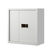 利特莱依指纹电子保密柜钢制密码文件柜档案柜矮柜保密资料柜办公柜单节白色钥匙指纹