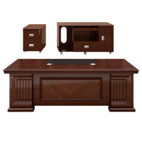 悦兴诚老板办公桌160*80*76cm(含双柜)组