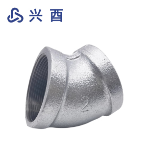 兴酉 镀锌45°弯头 DN80 个