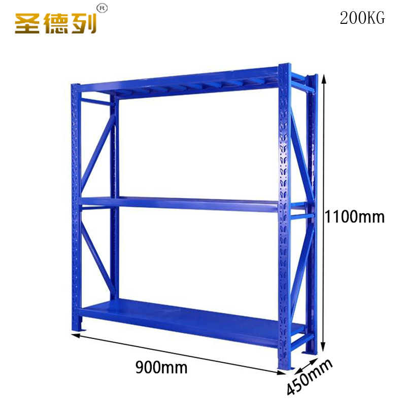 圣德列仓储货架铁制置物架三层每层200kg900*450*1100mm P-4组