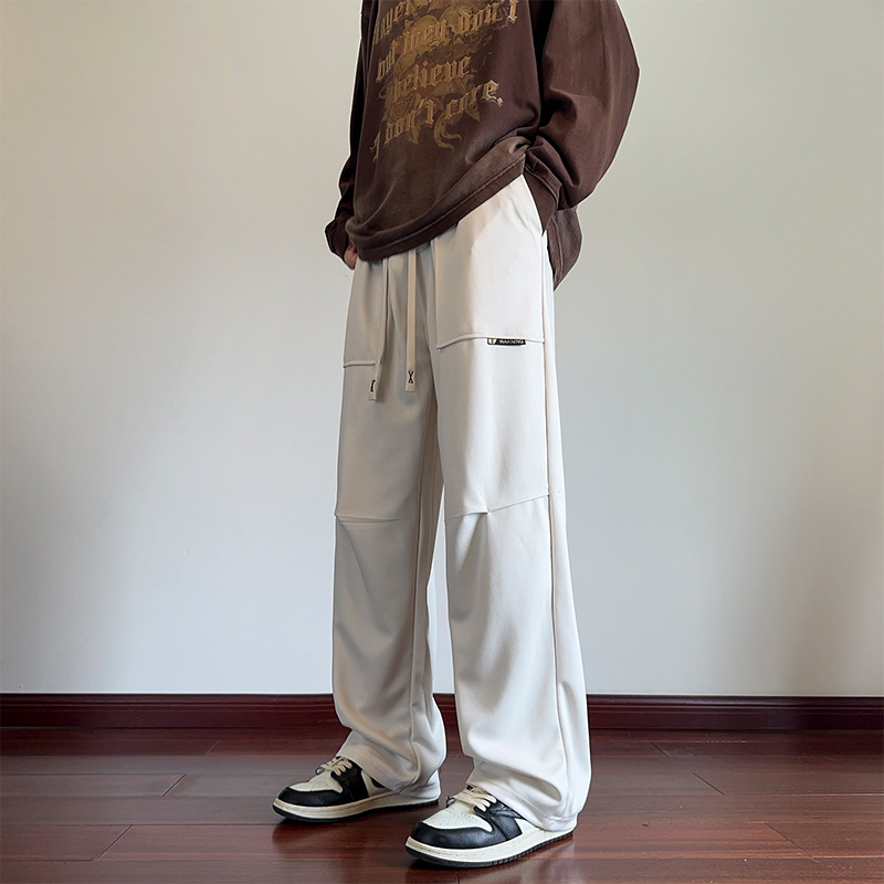 男装春秋季休闲长裤男士长裤拖地裤宽松百搭阔腿美式潮牌运动裤子