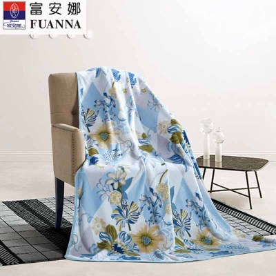 富安娜多用毛毯单层法兰绒毯/维纳斯/蓝180*200cm