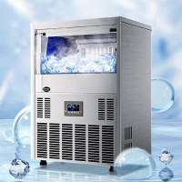 东贝(donper)商用制冰机风冷式方型冰块制造机器全自动可预约 80KG款XMI55(台下嵌入型)风冷