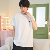 [2.5折价42.5元叠加优惠券]唐狮情侣装夏装新款短袖T恤男纯棉白色学生半袖上衣女宽松潮