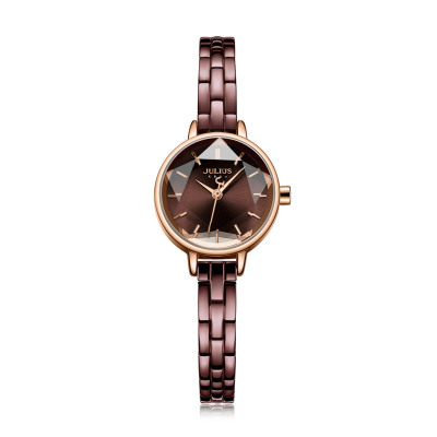 聚利时手表女学生ins风小表盘星空女士手表防水石英表JA-1162E酒红色