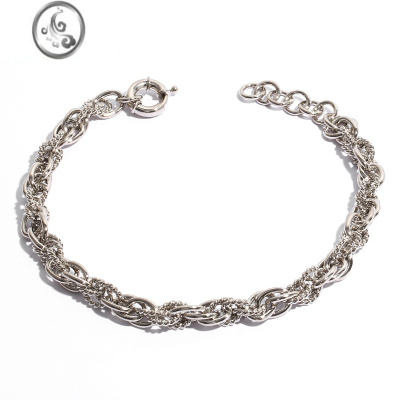 JiMi银色重工夸张项链女欧美小众复古高级感金属粗链条银饰颈链锁骨链