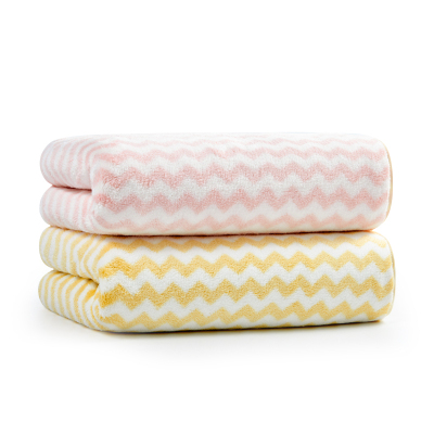 洁玉(Jeyu) 寓.欧洛毛巾浴帽组合 DSJ-2313毛巾*2条(粉色+黄色)+浴帽*1条(粉色)